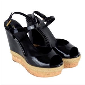 Black Gucci Wedges